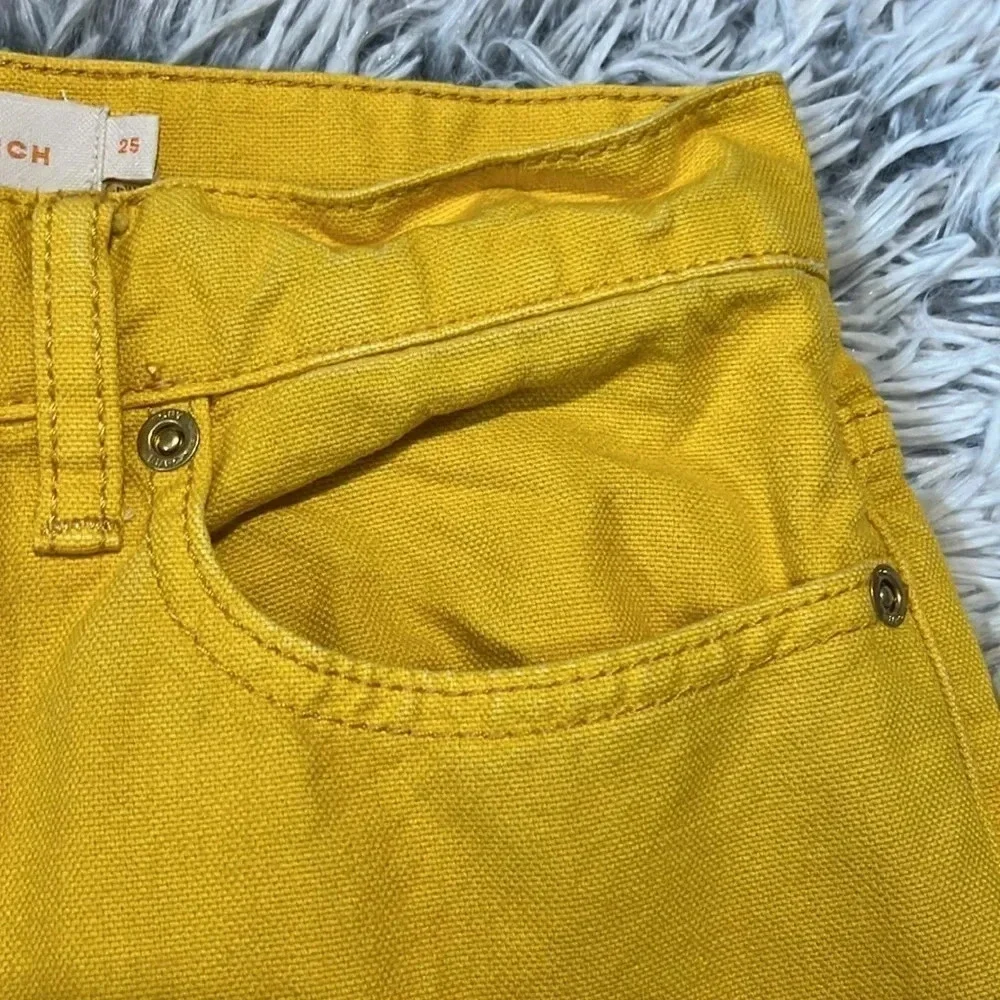 Tory Burch Yellow Denim Boot Cut Pants Size 25